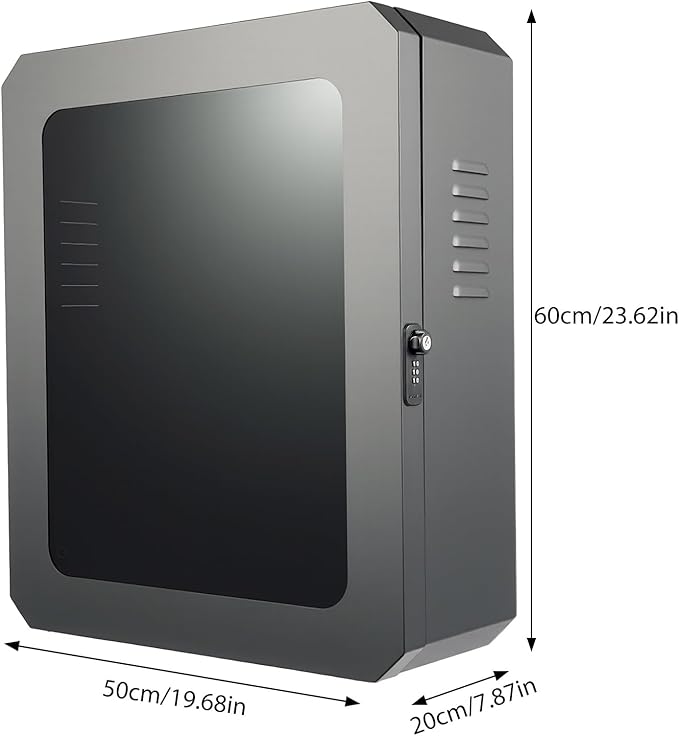 Universal Charger Station Box, Indoor/Outdoor Q235 Steel Charger Box Wall-Mounted Charging Station Protection Box for Tesla Gen 3 Wall Connector, 23.62 * 7.87 * 19.68in