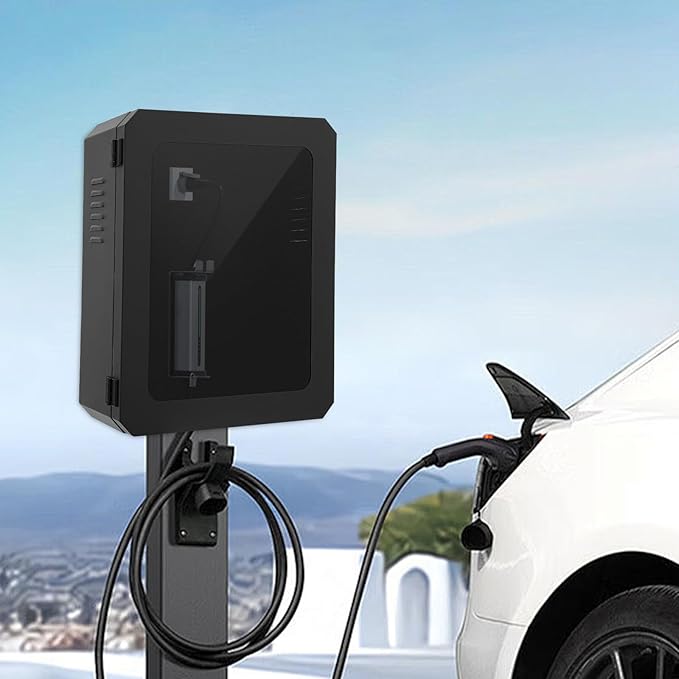 Electric Vehicle Charging Stations, Dustproof Charging Station Protection Box for Tesla Gen 3 Wall Connector, Waterproof Indoor/Outdoor Charger Box with Combination Lock & Protective Covers for Home