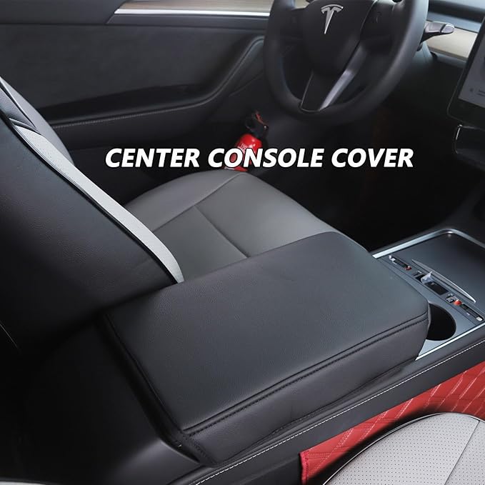 HKZ Custom Fit Model Y Leather Seat Covers for Tesla Model Y 2019 2020 2021 2022 2023 2024,5-Seat Full Set,Car Seat Protector - Black