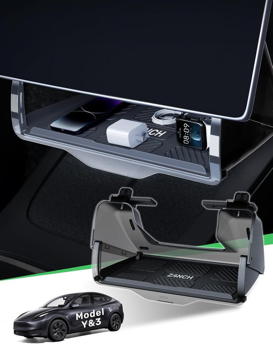 (Upgraded) Tesla Model Y Juniper under Screen Storage Box [Hidden Design, Factory-Fit], Adds Extra Storage & Keeps Items Hidden for Privacy, Model Y (2020–2025) / Juniper (2025–2026) Accessories