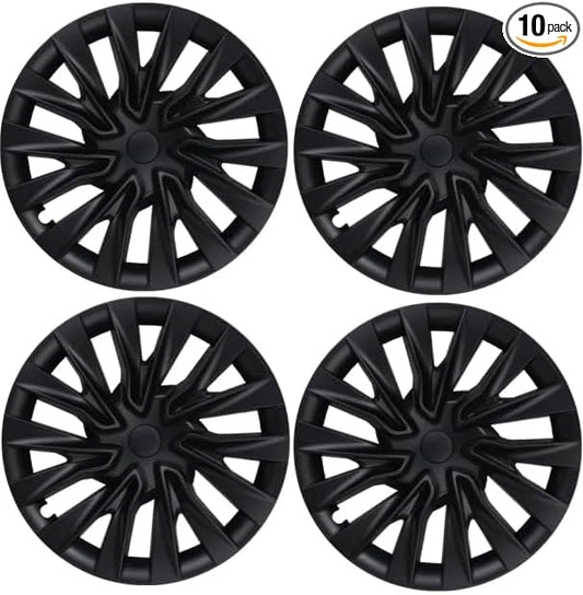 （4PCS） 18 Inch Hub Caps for Tesla Model 3 Highland Version 2024 Performance Replacement Wheel HubCap Full Rim Cover Accessories (Matte Black)