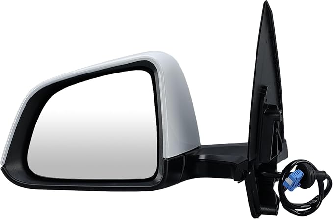 Driver Side Mirror Compatible with Tesla Model Y 2020-2024 Heated Memory Power Folding Left Mirrors Replacement 1594111-00-C White 13 Pins