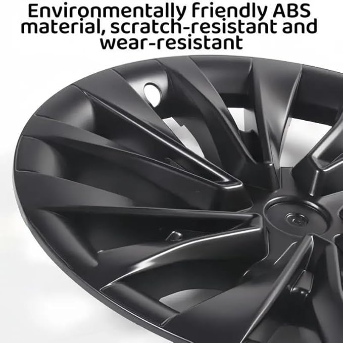 （4PCS） 18 Inch Hub Caps for Tesla Model 3 Highland Version 2024 Performance Replacement Wheel HubCap Full Rim Cover Accessories (Silver Black)