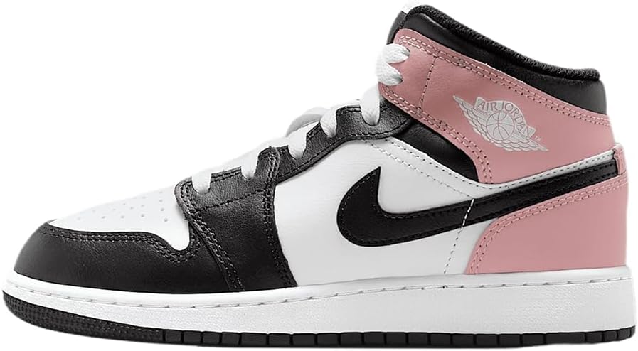 AIR JORDAN 1 MID (GS) "WHITE/DEEP ROYAL BLUE-UNIVERSITY RED"