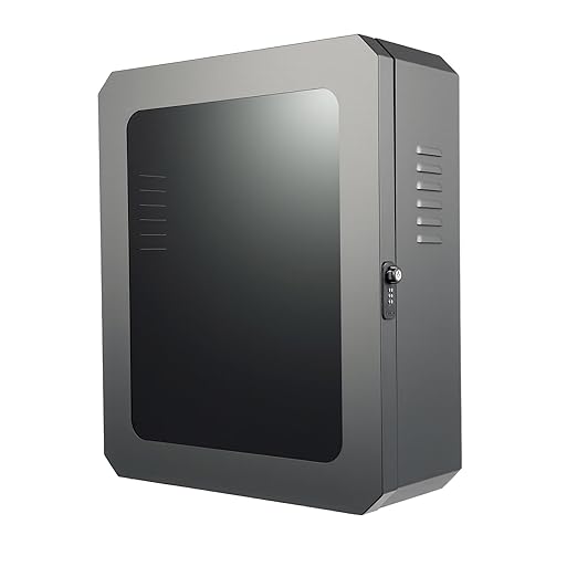 Charging Protective Box w/Lock, Wall Charger Station Box, IP65 Waterproof Cable & Power Q235 Steel Organizer Vehicle Charging Equipment w/Holes Protective Covers for Tesla Gen 3 Wall Connector, Black