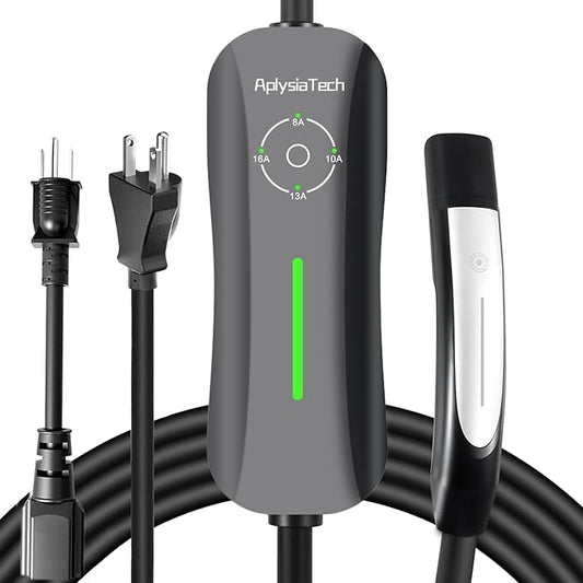 Level 1+2 Tesla EV Charger,16 Amp 120V /240V,Adjustable Plug-in Electric Vehicle Charging Station with 21FT Cable NEMA 6-20 Plug NEMA 5-15 Adapter, Only for Tesla Models X/Y/3/S