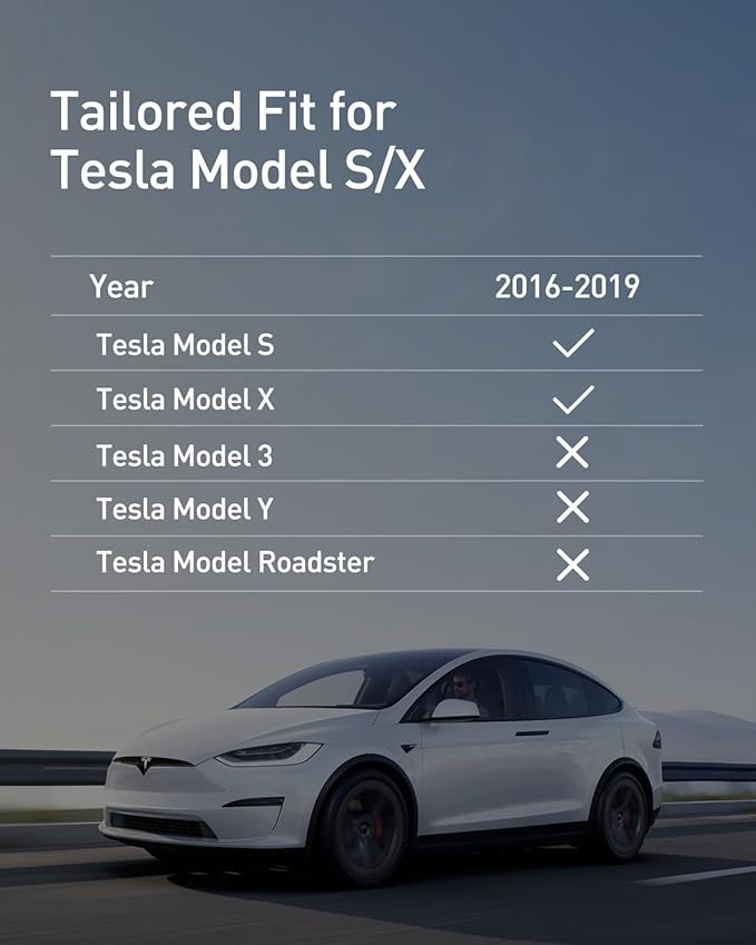 Wireless Charger for Model S X 2016-2019 |Qi-Certified Car Phone Charging Pad |Custom Fit Interior Center Console Accessory |OEM-Style for Model S for Model X 2016 2017 2018 2019