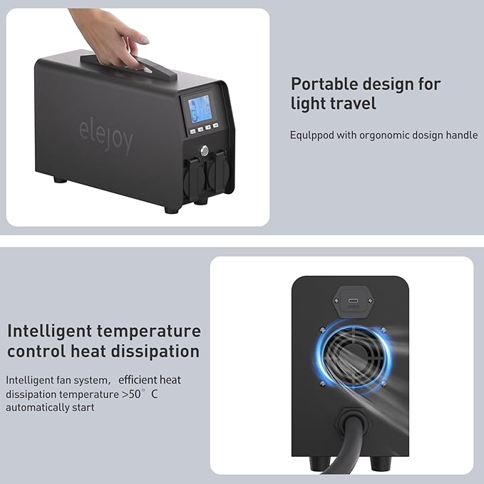 3KW EV Discharger V2L Adapter Discharge Gun Compatible with Tesla Model 3/Y/S/X After May 2019 NACS Standard Battery Protection 120V Output LCD Display Outdoor Camping Emergency