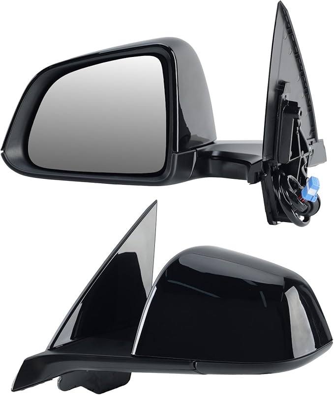 Left Driver Side Mirror Compatible with Tesla Model Y 2020-2024 Replacement 1594111-00-C 159411100C Power Heated Memory 13 Pins (Black)