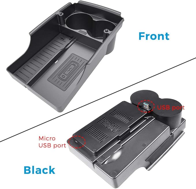 Wireless Charger for Model S X 2016-2019 |Qi-Certified Car Phone Charging Pad |Custom Fit Interior Center Console Accessory |OEM-Style for Model S for Model X 2016 2017 2018 2019