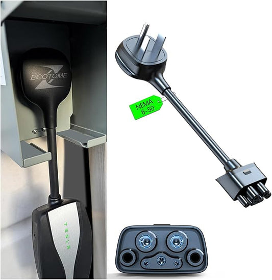 NEMA 6-50 Adapter for Tesla Mobile Charger Gen 2 & 3, for 240V Outlet, 30 Amp, Compatible with Model 3, Y, X, S Ideal for Outdoor Road Trip, Camper, and Home Safe Charging