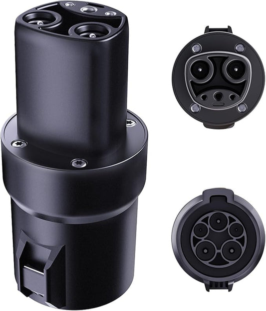 J1772 to Tesla Charger Adapter - Fits All Tesla Models, Max 80A/250V AC, Fast Charging for Model Y/3/X/S & Cybertruck, Compatible with Level 1/2 Stations, CCS to NACS Adapter