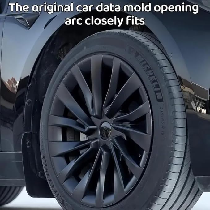 （4PCS） 18 Inch Hub Caps for Tesla Model 3 Highland Version 2024 Performance Replacement Wheel HubCap Full Rim Cover Accessories (Silver Black)