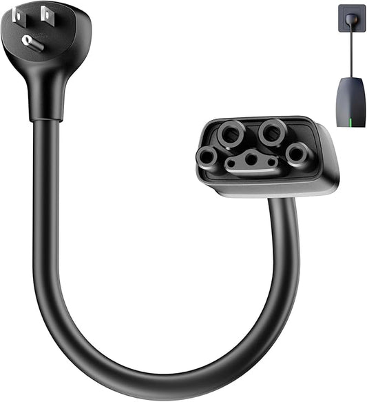 NEMA 05-15 Adapter for Tesla Mobile Charger Gen 2 and 3, Fast Charging 125V 05-15 Outlet Connector for Tesla Portable Charger Adapter Up to 12Amp (15 inch)