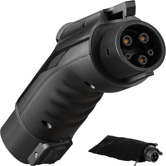 VEVOR Designed for Tesla to J1772 Adapter, 48A 240V Fit for All J1772 EVs, IP56 EV Charger Adapter with Anti-Drop Lock & Storage Bag, for Tesla Wall Connector, Destination Charger and Mobile Connector