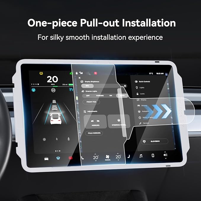 15 inch Screen Protector for Tesla Model Y /3 Accessories (No for 3 Highland & Y Juniper), [9H & Anti-scratch & Fingerprint] Front Protector for Model Y (2020~2024) Model 3 (2017~2023) - Glossy