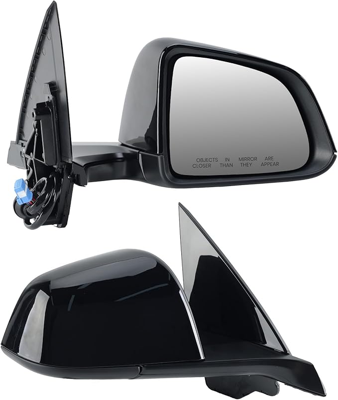 Right Passenger Side Mirror Compatible with Tesla Model Y 2020-2024 Replacement 1594112-00-C 159411200C Power Heated Memory 13 Pins (Black)