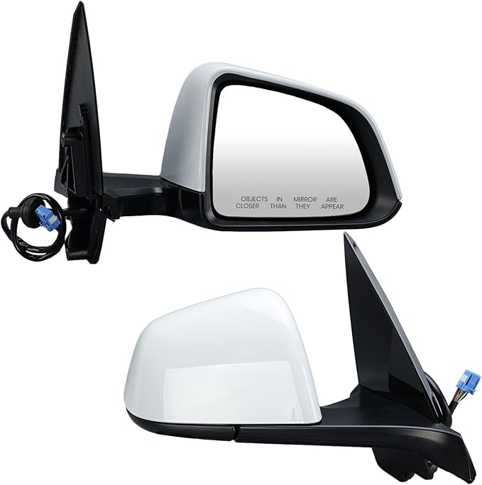 Right Passenger Side Mirror Compatible with Tesla Model Y 2020-2024 Replacement 1594112-00-C 159411200C Power Folding Heated Memory 13 Pins White