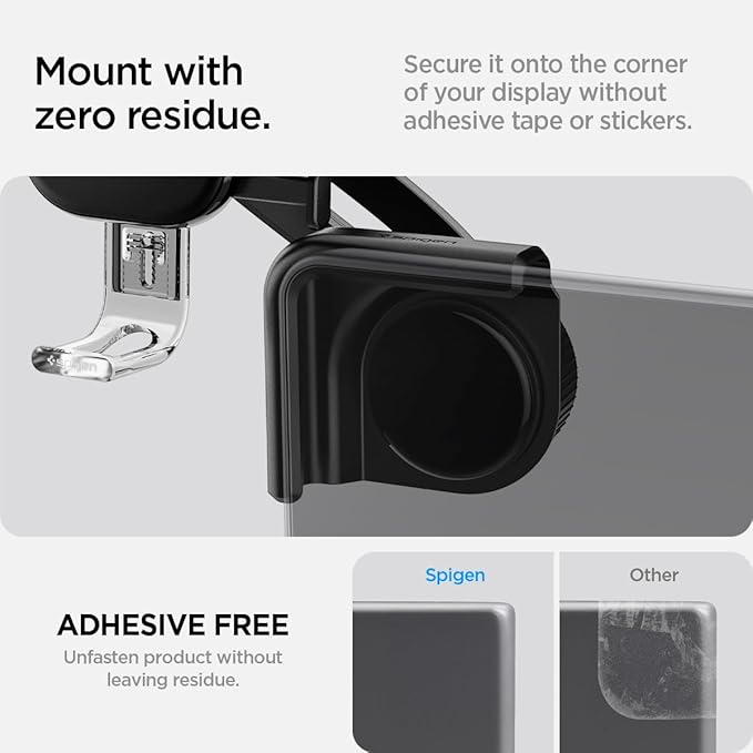 Spigen TapLock Adhesive-Free Universal Car Mount (Screen Mount) Designed for Tesla Model Y 2025 Refresh and Tesla Model 3/Y/S/X/Cybertruck Compatible with iPhone, Samsung, and More