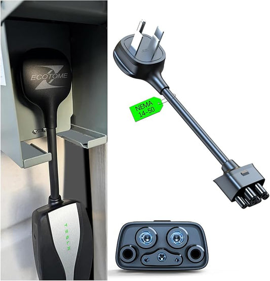 NEMA 14-50 Adapter for Tesla Mobile Charger Gen 2 & 3, for 240V Outlet, 30 Amp, Compatible with Model 3, Y, X, S Ideal for Outdoor Road Trip, Camper, and Home Safe Charging