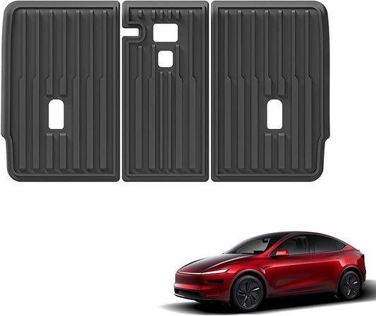 Backrest Mats for New 2025 2026 Tesla Model Y Juniper 5-Seats (Not fit Standard) All Weather TPE Rear Back Seat Covers Accessories Interior Black