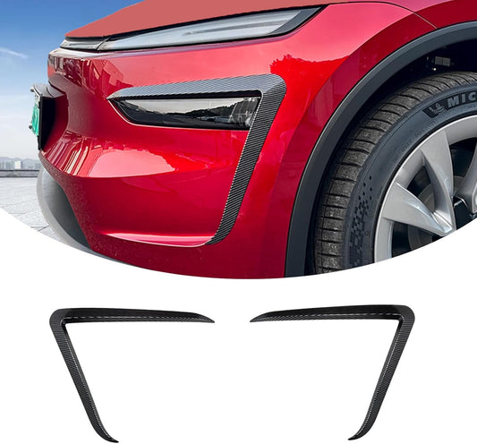 ‌Front Fog Light Trim Cover for Tesla Model Y Juniper 2025-2026 - 2PCS Fog Lamp Eyebrow Eyelids Cover Frame Blade Trim - Spoiler Accessories Custom Fit for Model Y Juniper Exterior Accessories