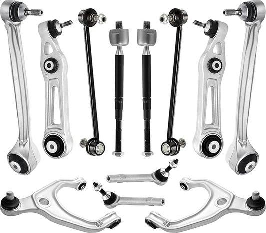 Front Upper and Lower Control Arm Compatible With 2016-2020 Tesla Model X Front Suspension Kit, Sway Bar Link Front, Outer & Inner Tie Rod End