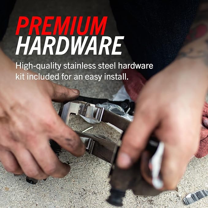 PowerStop Front Brake Kit For Tesla S 2012-21 | Tesla X 2016-21 - Carbon Fiber Ceramic Brake Pads + Drilled & Slotted Rotors Upgrade, K6798-26