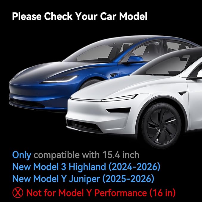 15.4 inch Front Screen Protector for Tesla Model 3/Y Accessories, [Anti-Glare & Anti-Fingerprint] Tempered Glass Screen Protector for Tesla Model Y Standard & Model 3 Highland [Matte] - 1pcs