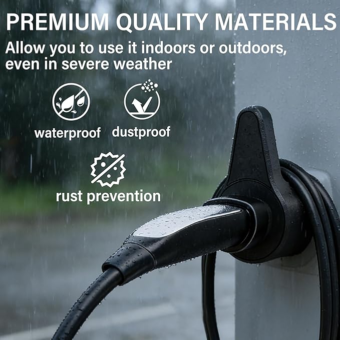 Tesla Car Charger Bracket,Suitable for Tesla Model 3/Y/S/X Charging Cable Wall Mount Bracket,Portable Electric Car Charger Accessory Cable Hook(Suitable for Indoor/Outdoor Use)