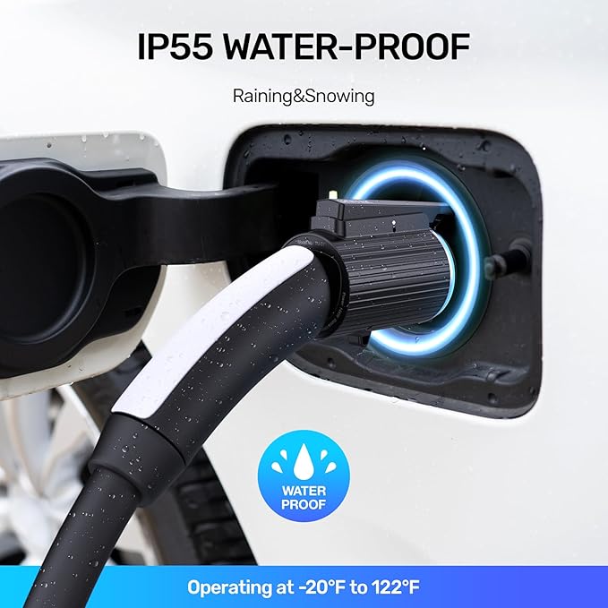 Unitek Tesla to J1772 Charging Adapter Max 60 Amp 240V Fit for All J1772 Evs Anti-Drop Lock EV Charger Adapter Works with Tesla High Power Wall Connectors Destination Chargers Mobile Connectors