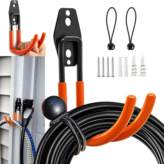 Tesla Charger Holder Wall Mount EV Charger Holder, Tesla Charging Cable Organizer J1772 J-Hook Cord Hanger for All Electric Vehicle Mobile Connector Organizers (NACS-J1772-302)
