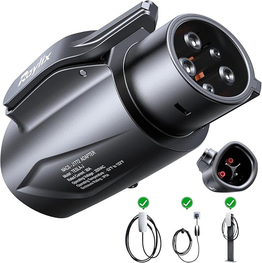 Raylix Tesla to J1772 Adapter (Max 80A, 250V) [for J1772 Electric Vehicles] Tesla Charger Adapter, NACS to J1772 Adapter Compatible with Tesla Wall Connector Destination Mobile Charger