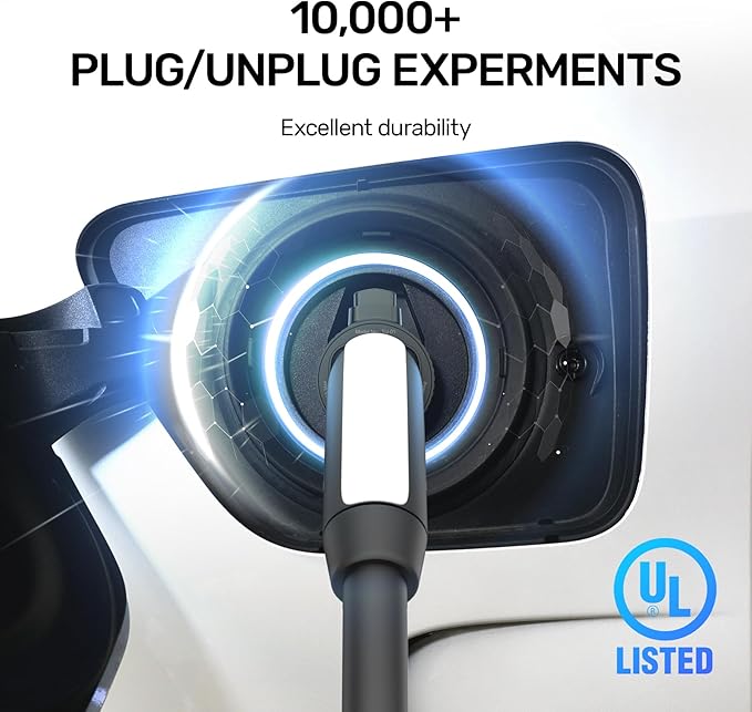 Unitek Tesla to J1772 Charging Adapter Max 60 Amp 240V Fit for All J1772 Evs Anti-Drop Lock EV Charger Adapter Works with Tesla High Power Wall Connectors Destination Chargers Mobile Connectors