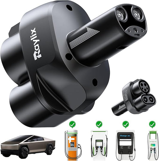 Raylix Upgraded CCS1 to Tesla Adapter, for All Tesla Models(2021-2026) & Next-Gen NACS EVs, 250kW SuperFast Charging Adapter, CCS to NACS, Only Work with DC Level 3 Charging Stations with CCS1 Plug