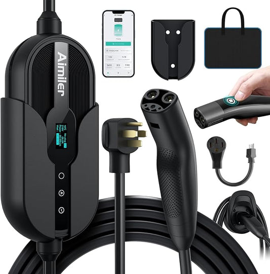 Level 2 Electric Car(EV) Charger(WiFi APP) for NACS Connector Cars, for Tesla Model X/Y/3/S/Cybertruck, 240V, 32 Amp, NEMA 14-50 Plug, 25ft ETL Listed Tesla Mobile Wall Charger Charging Cable
