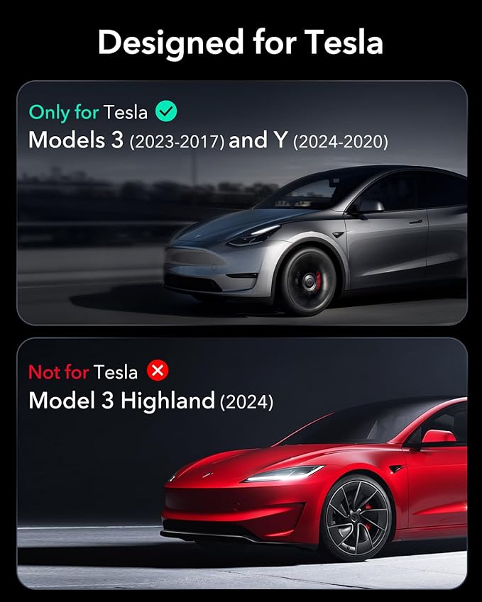 ESR Tempered Glass Screen Protector for Tesla Model Y (2025-2020), Tesla Model 3 (2023-2017), 15'' Touchscreen Protector, 9H Glass Matte Film Accessories with Alignment Kit, Anti Glare, Bubble Free