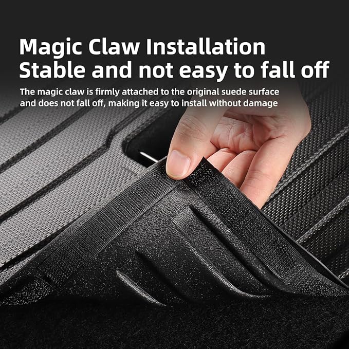 Backrest Mats for New 2025 2026 Tesla Model Y Juniper 5-Seats (Not fit Standard) All Weather TPE Rear Back Seat Covers Accessories Interior Black