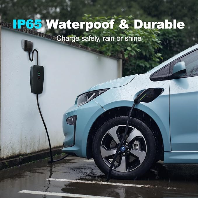 Level 1&2 EV Charger 2026 Upgraded 16A 3.5KW - 20FT Cable & Dual NEMA Adapter (5-15/6-20) - 110V-240V Portable Electric Car Charger for All SAE J1772 EVs