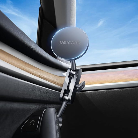 for Tesla Phone Mount,for Mag-Safe Door-Install Phone Holder, Compatible with Model Y (2025-2019) & Model 3 (2023-2017), Magnetic Car Phone Mount for iPhone 16/15/14/13/12, Tesla Accessories