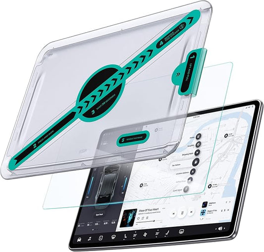 ESR Tempered Glass Screen Protector for Tesla Model Y (2025-2020), Tesla Model 3 (2023-2017), 15'' Touchscreen Protector, 9H Glass Matte Film Accessories with Alignment Kit, Anti Glare, Bubble Free