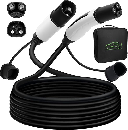 Extension Cable for Tesla with NACS Plug 25FT, 50A 240V EV Charger Extension Cord for Level 1/2 Tesla Mobile Charger/Wall Connector, Compatible with Model Y/3/X/S , IP55 Rating, Portable Carry Bag