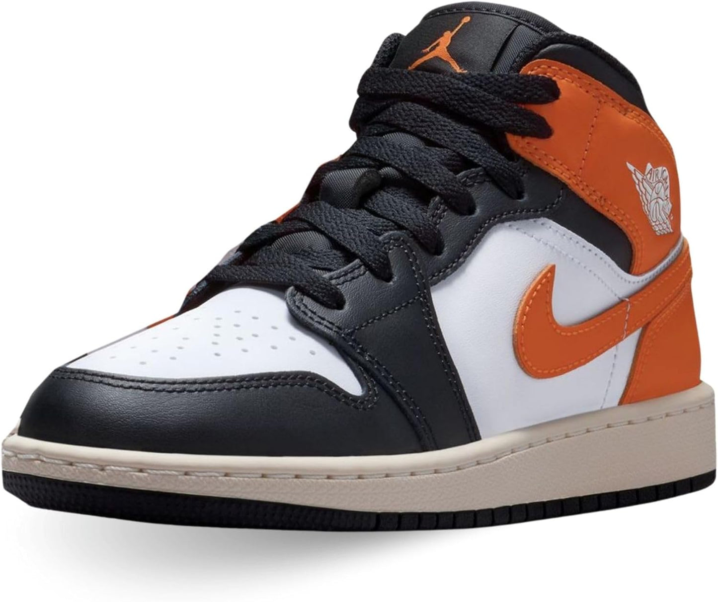 AIR JORDAN 1 MID (GS) "WHITE/DEEP ROYAL BLUE-UNIVERSITY RED"