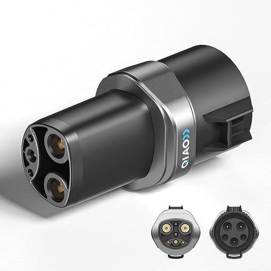 QIAO J1772 to Tesla Charger Adapter, Up to 80A 250V - J1772 to NACS Adapter for Charge Tesla EVs at J1772 AC Charger Station, Silver-Plated Efficient Charging Design -[Only for Tesla Car]