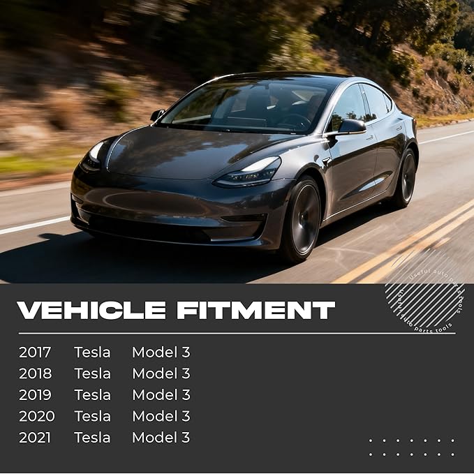 Suspension Front Control Arm Kit Compatible With 2017 2018 2019 2020 2021 Tesla Model 3 Sway Bar Link Front, Outer Tie Rod End & Inner Tie Rod End