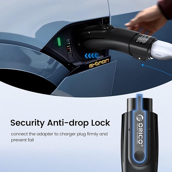 ORICO Tesla to J1772 Adapter, 32A 250V J1772 EV Charging Adapter, Fit for All J1772 EVs, Compatible with Tesla Destination Charger Wall Connector and Mobile Connector