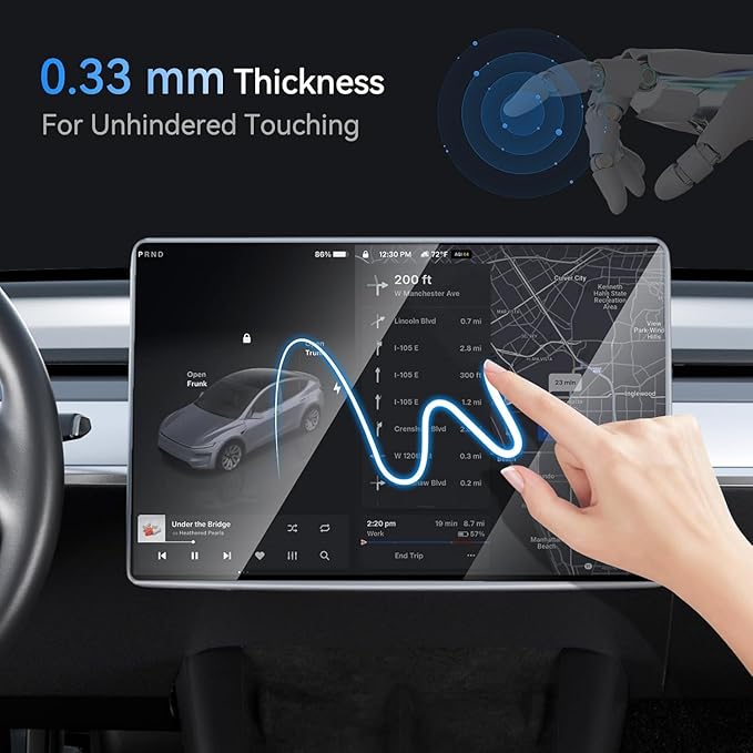 16 inch Screen Protector for Tesla Model Y Juniper Accessories (Premium & Performance), [9H & Anti-Glare/Fingerprint] Front & Back Screen Protector for Tesla Model Y Accessories 2025 2026-Matte
