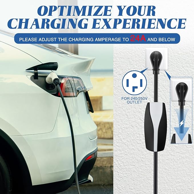16" Adapter Compatible with Tesla Gen 2 Mobile Portable Charger Connect Mobile Charger to Handle(not Compatible with Pre-2018 Model S/x Vehicles)(14-30p)
