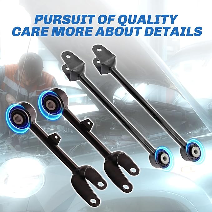 Rear Upper and Lower Control Arm Kit Toe Link & Fore Link 8 Pcs Compatible With 2017-2023 Tesla Model 3 Model Y Rear Control Arm Kit, 1044423-00-G, 1044427-00-C, 1044431-00-G, 1044444-00-A