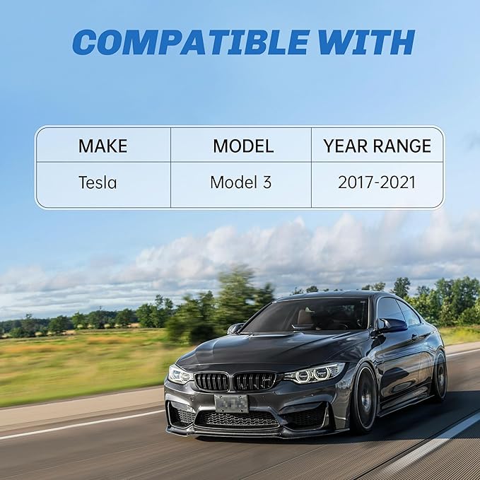 Suspension Front Upper and Lower Control Arm Kit Compatible With 2017-2021 Tesla Model 3, Sway Bar Link, Outer Tie Rod End & Inner Tie Rod End